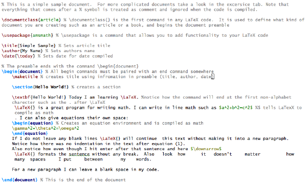 LaTeX code